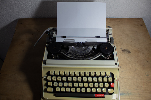 An isolated typewriter