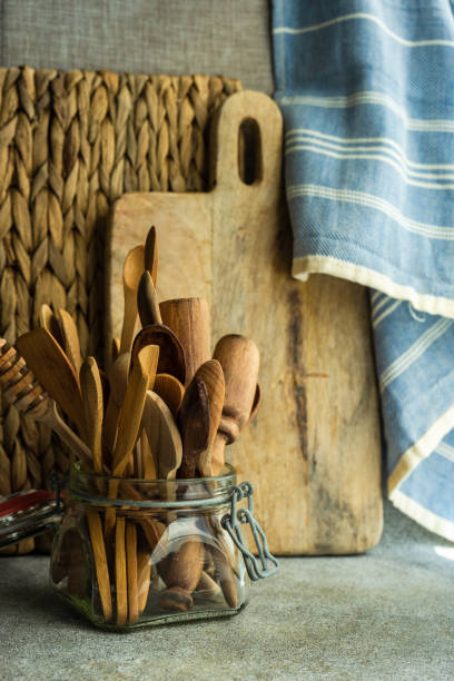 istock Glass jar with variety of spoons 1426680937