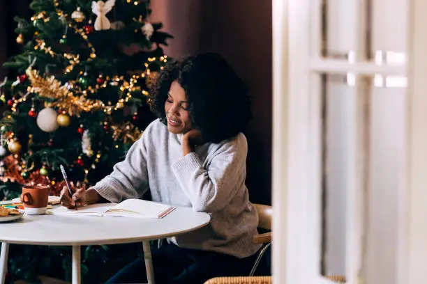 Photo of Woman Working From Home For Christmas Holidays