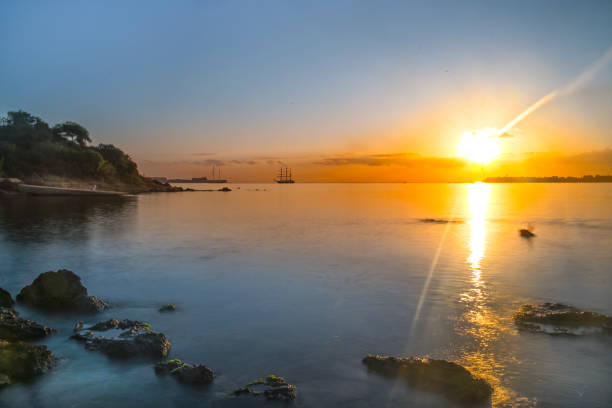 Sunrise over the bay of Syracuse