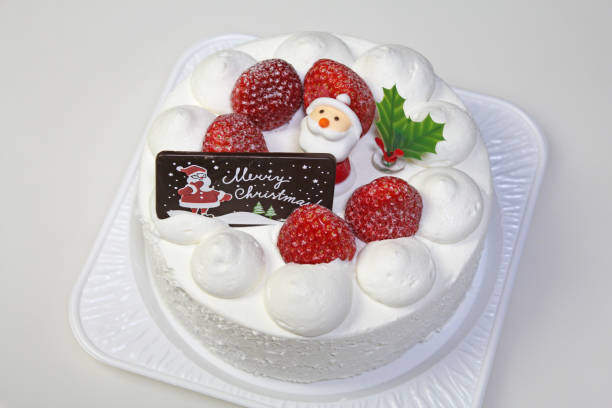 istock Strawberry and whipped cream Christmas cake. 1426712039