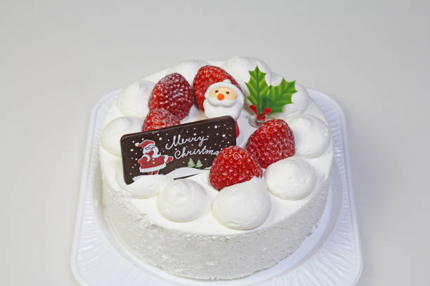istock Strawberry and whipped cream Christmas cake. 1426713330