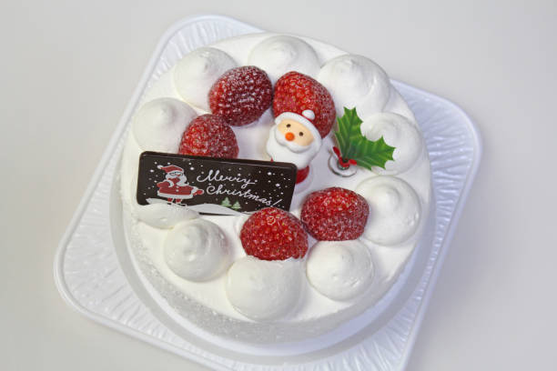 istock Strawberry and whipped cream Christmas cake. 1426713942