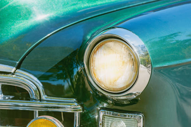 istock Headlights of the retro car. 1426716894