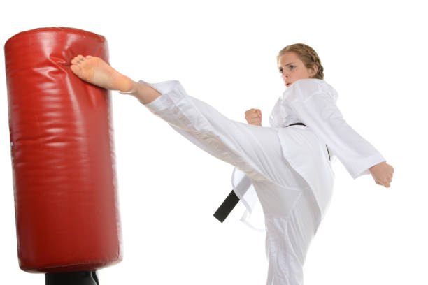 istock Heavy Bag Roundhouse Kick 1426718868