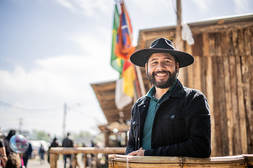 Portrait of a Gaucho at the Farroupilha Camp