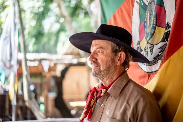 Portrait of a Gaucho at the Farroupilha Camp