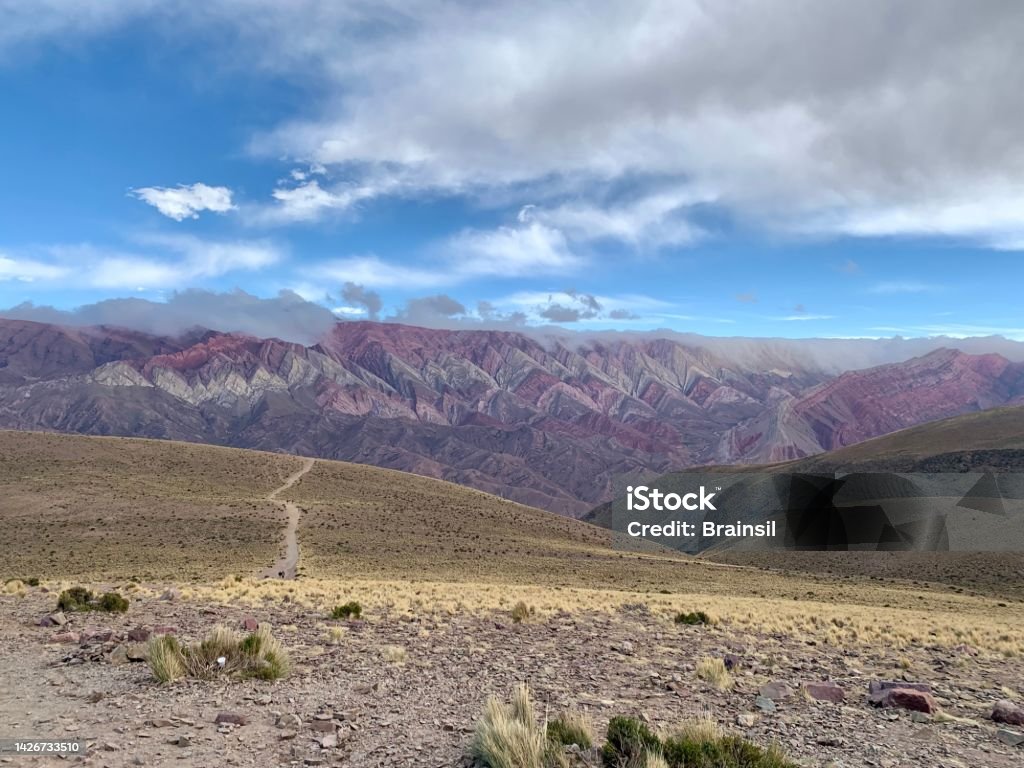 Hornocal in Jujuy province in Argentina Adventure Stock Photo