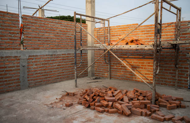 Residential house being built
