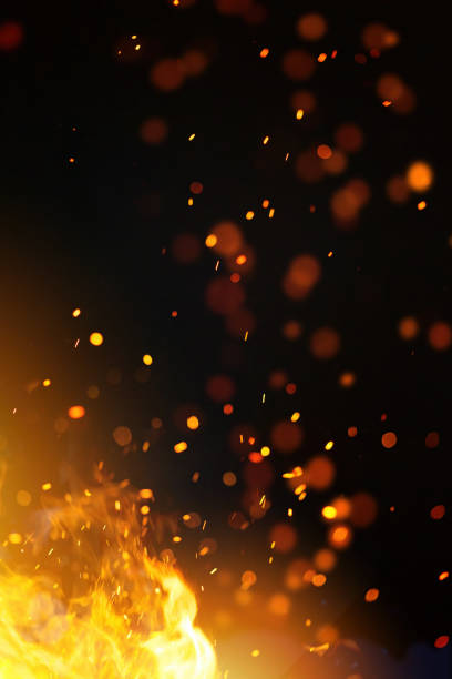istock abstract fire flames with sparks on a black background 1426755604