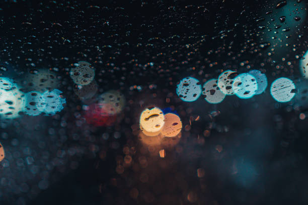 Blurred water drop and circle light for background