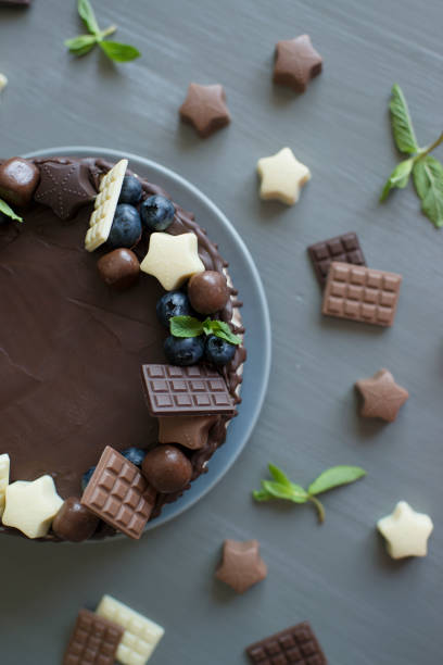 istock Baking cheesecake with chocolate and berries 1426789523