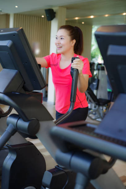 istock Woman exercising on a treadmill. 1426791369