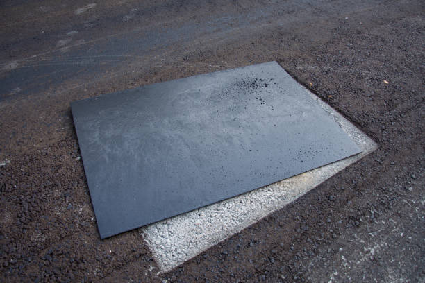 istock rectangular sheet metal cover on a cement channel, in Romania 2022 1426795176