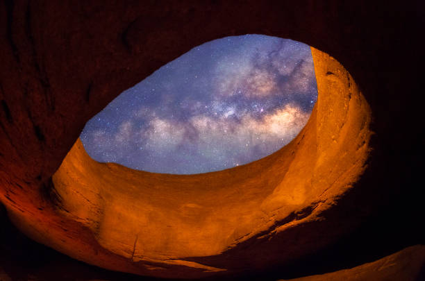 istock Milky way at Sam Pan Bok canyon. 1426795463