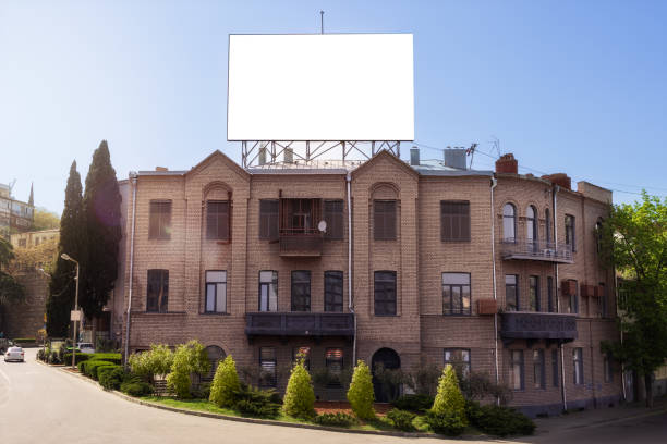 istock template, large historical building, blank banner for mockup from above 1426795585