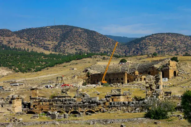 Photo of Ruins in the ancient town Hierapolis Turkey