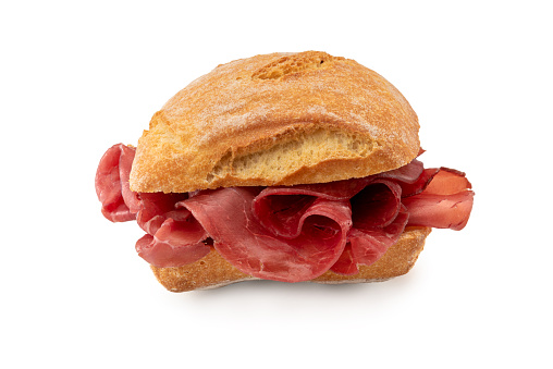Italian Sandwich with Salami,Genoa, Prosciutto and Provolone -Photographed on Hasselblad H3D2-39mb Camera