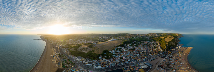 Hastings is a large seaside town and borough in East Sussex on the south coast of England