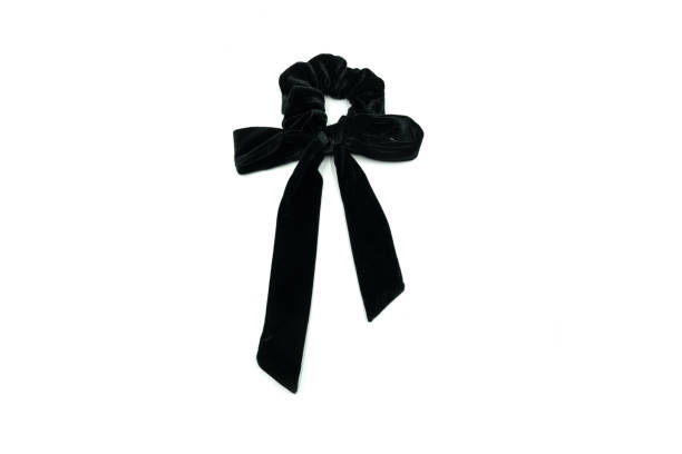 istock Black hair scrunchie isolated on white background. 1426841549