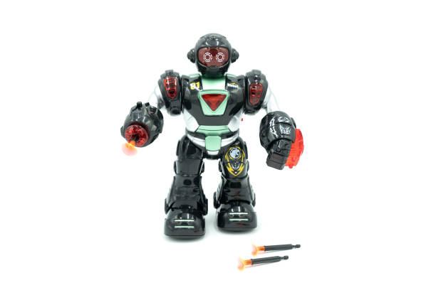 istock Toy robot isolated on white background 1426843722