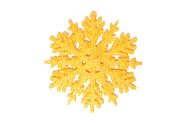 Artificial snowflake isolated on white background. High quality photo
