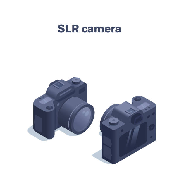 slr 카메라 - compact flash illustrations stock illustrations