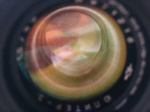 sfondo astratto di riflessione del cerchio - blurred motion circle reflection illuminated foto e immagini stock
