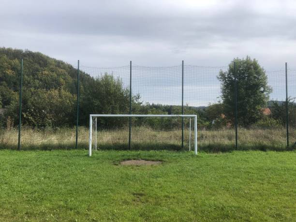 istock Football gate on a village stadium 1426849089
