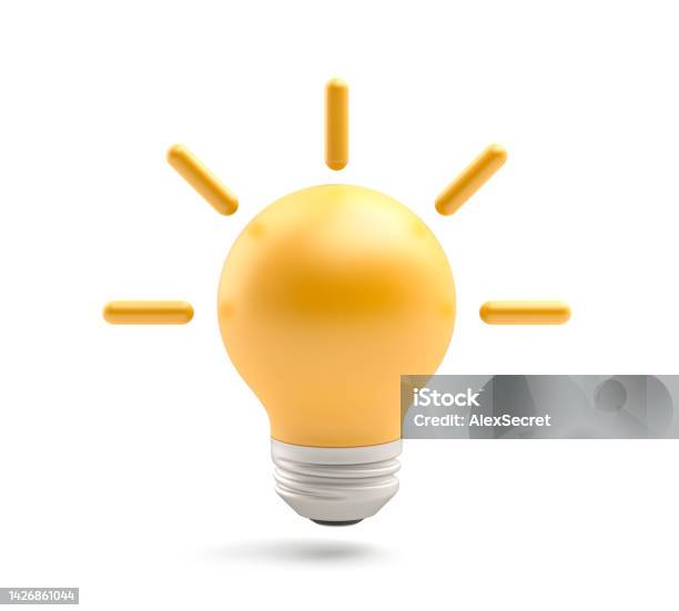Light Bulb Stock Photo - Download Image Now - Three Dimensional, Light Bulb, Electric Lamp
