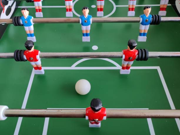 istock Arcade table soccer with tools for playing for office and home games. 1426861994