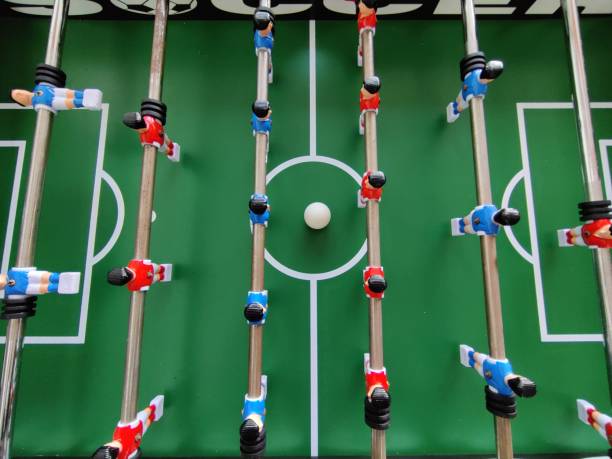 istock Arcade table soccer with tools for playing for office and home games. 1426862036