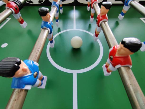 istock Arcade table soccer with tools for playing for office and home games. 1426862046