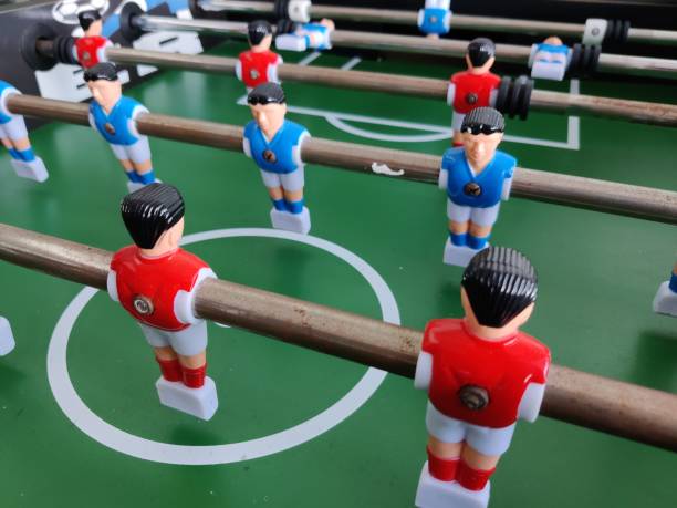 istock Arcade table soccer with tools for playing for office and home games. 1426862091