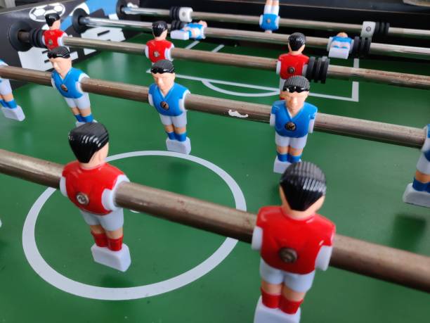 istock Arcade table soccer with tools for playing for office and home games. 1426862413