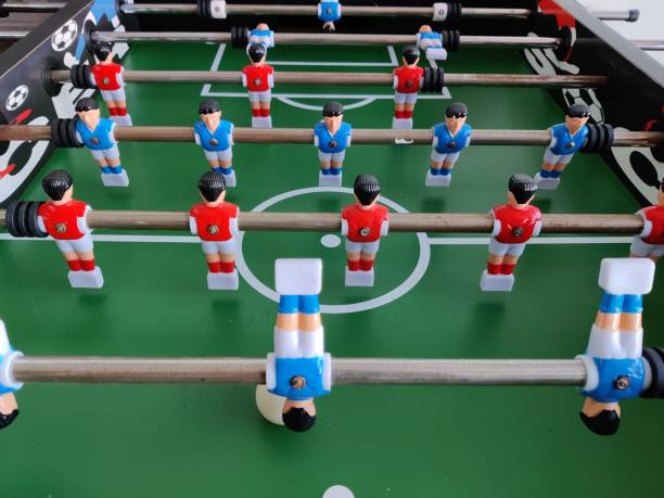 istock Arcade table soccer with tools for playing for office and home games. 1426862597