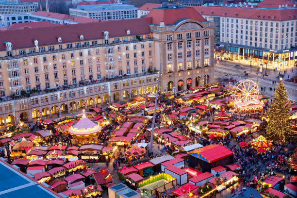 istock Panoramic view of Dresden Christmas market, Germany 1426873497