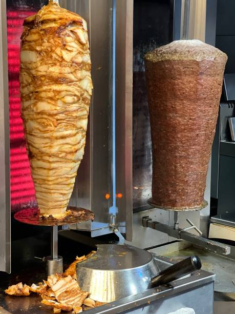 istock chicken and beef shawarma cooking 1426875081