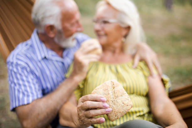 Grandparent laughing together in nursing home