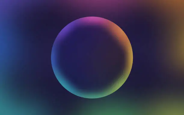 Vector illustration of Rainbow Bubble Abstract Shape Colors Background