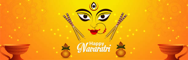 happy navratri vektor illustration hintergrund - india indian culture traditional culture dancing stock-grafiken, -clipart, -cartoons und -symbole