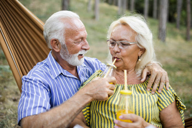istock Senior couple relaxing and camping in nature 1426885699