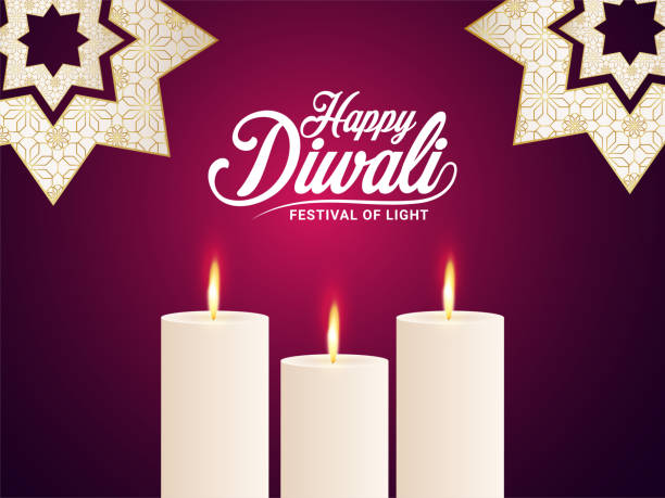 ilustrações de stock, clip art, desenhos animados e ícones de indian festival happy diwali celebration greeting card with candle - thaipusam kavadi