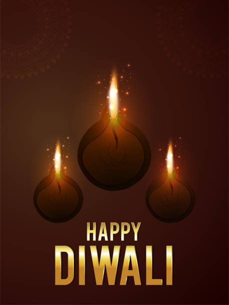 Happy Diwali Celebration Flyer With Creative Diya Stock Illustration -  Download Image Now - Abstract, Beauty, Calligraphy - iStock