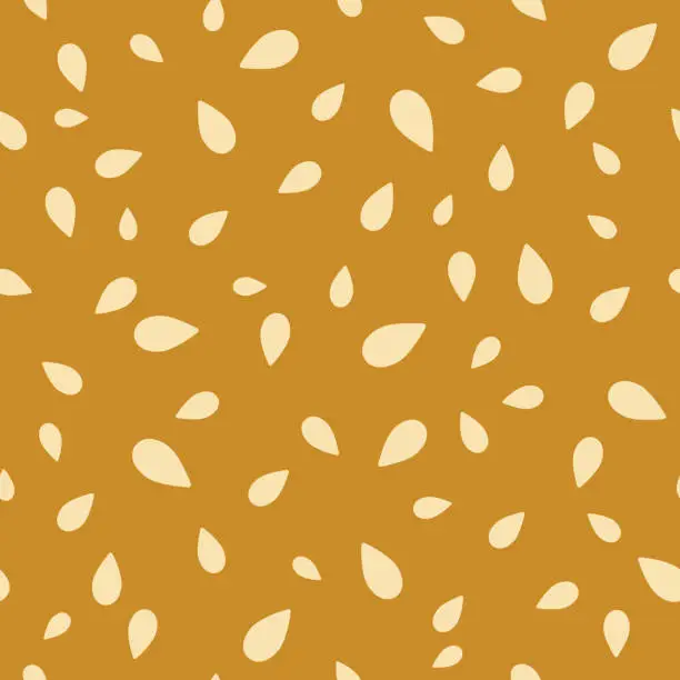 Vector illustration of Pumpkin Seeds Seamless Pattern