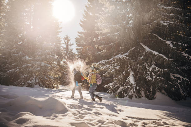 istock Hiking through snow on mountain 1426918480