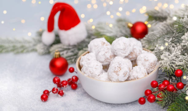 Traditional Christmas cookies with almonds