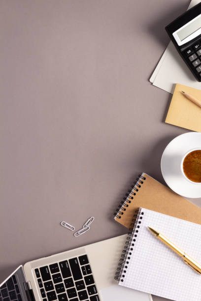 istock Business or student workplace and stationary supplies on table. Study learning concept idea 1426938839