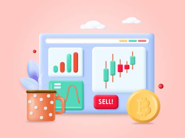 istock Stock market exchange trade market website vector 1426942769