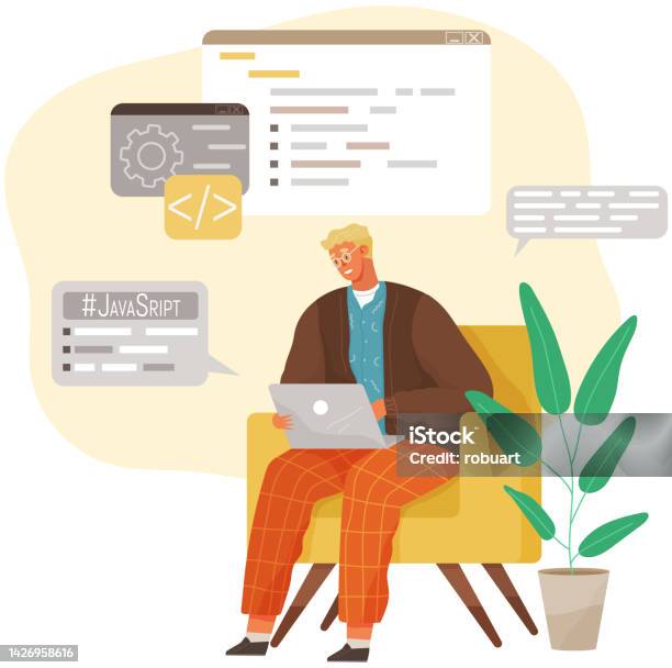 Programmer Engineering And Coding Set Of Programmers Working On Web ...